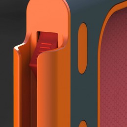 Detalje af 360 graders kobling og fleksibel sammenkobling på Skipper C8 barrier
