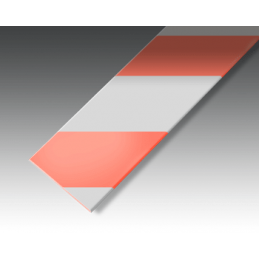 PermaStripe® Smooth Gulvmarkeringstape – Rød/Hvid Skraveret (H6906A) – Ekstra Slidstærk 1,3 mm