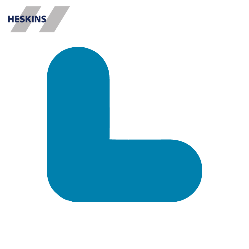 Heskins PermaRoute L-formet gulvmarkering 200x200mm ZN0027 til palleplads og 5S opmærkning - IC Safety