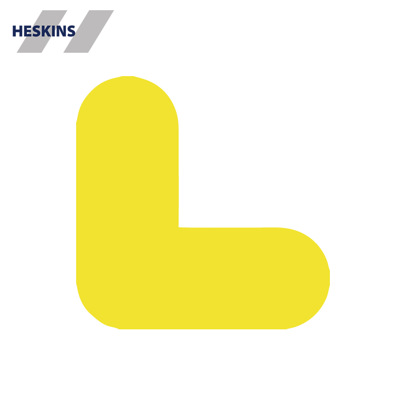 Heskins PermaRoute L-formet gulvmarkering 200x200mm ZN0027 til palleplads og 5S opmærkning - IC Safety