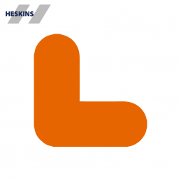 Heskins PermaRoute L-formet gulvmarkering 200x200mm ZN0027 til palleplads og 5S opmærkning - IC Safety