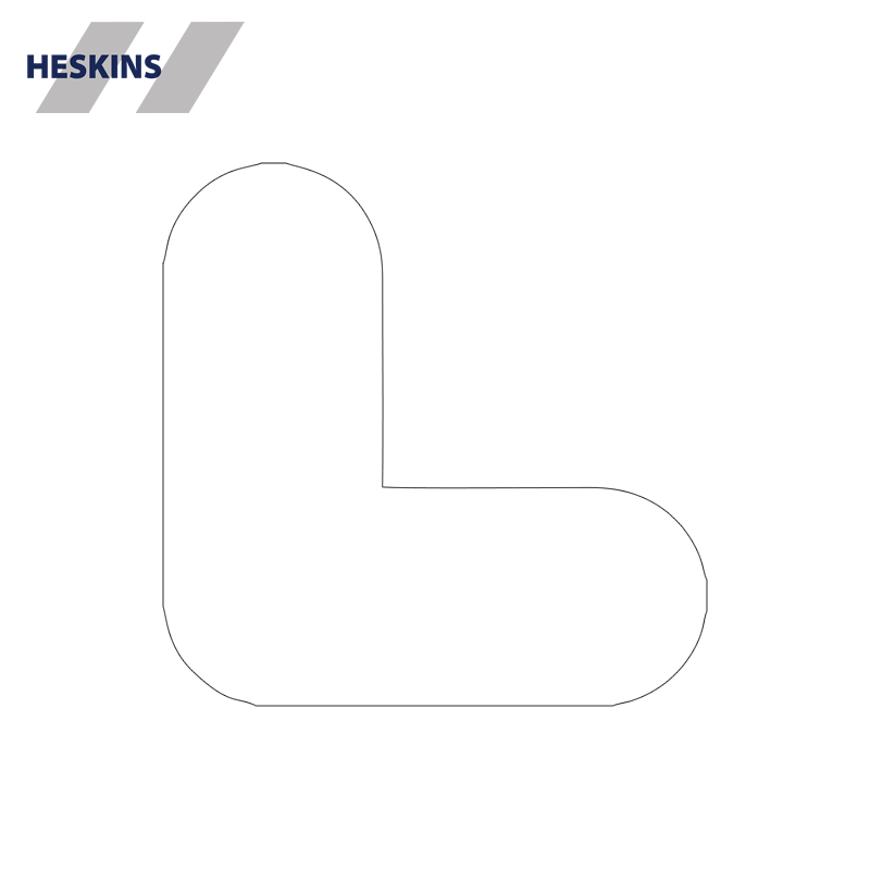 Heskins PermaRoute L-formet gulvmarkering 200x200mm ZN0027 til palleplads og 5S opmærkning - IC Safety