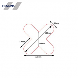 PermaRoute X-kryds 300x300 mm ZN0029 gulvmarkering til 5S lager