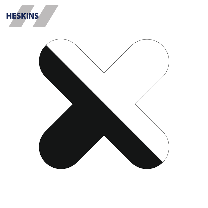 PermaRoute X-kryds 300x300 mm ZN0029 gulvmarkering til 5S lager