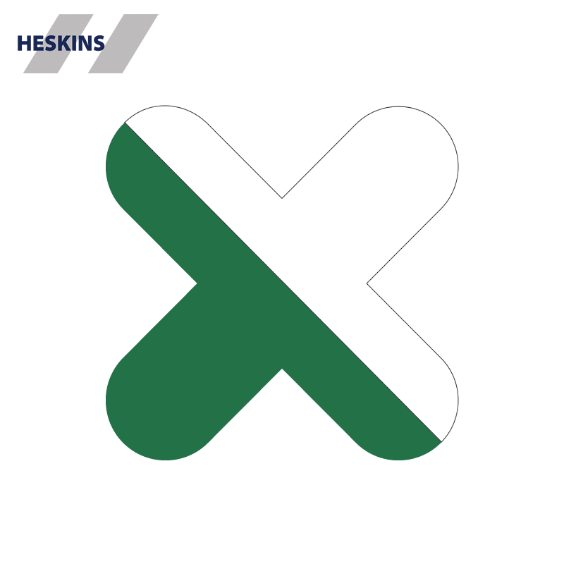 PermaRoute X-kryds 300x300 mm ZN0029 gulvmarkering til 5S lager