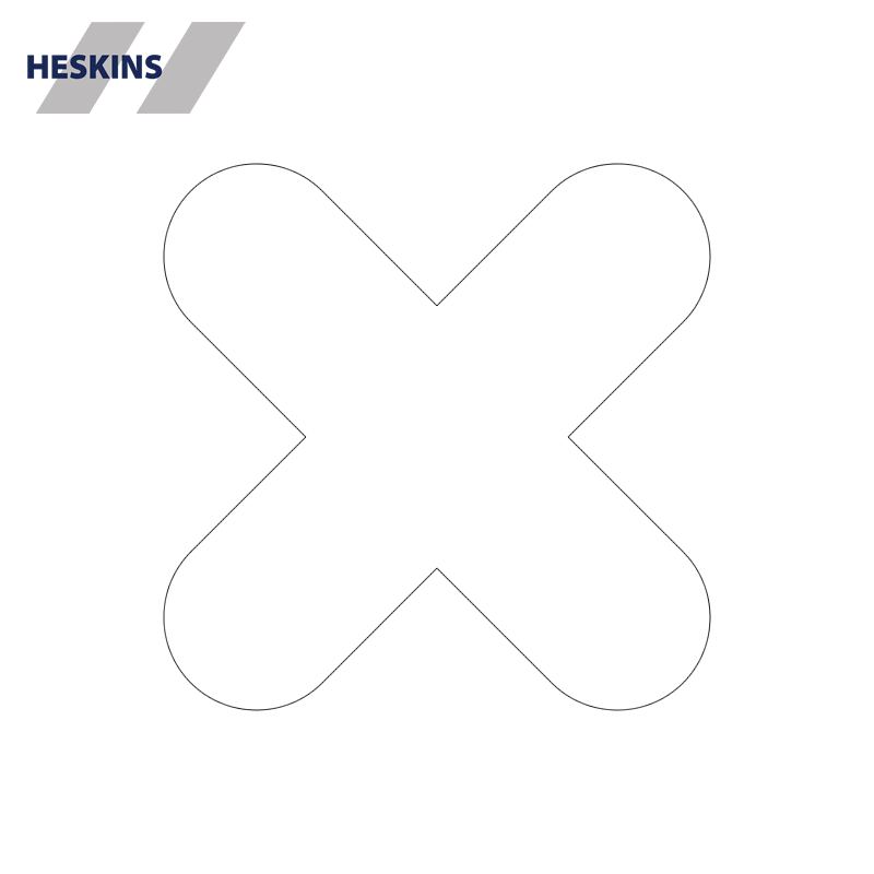 PermaRoute X-kryds 300x300 mm ZN0029 gulvmarkering til 5S lager