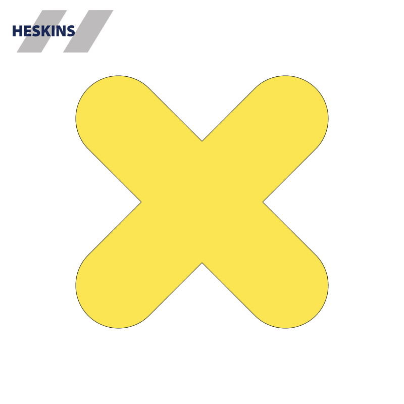 PermaRoute X-kryds 300x300 mm ZN0029 gulvmarkering til 5S lager