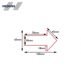 PermaRoute ZN0009 lille gulvmarkering pil 100x65 mm til 5S lagerstyring