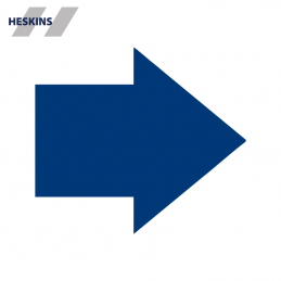 Heskins PermaRoute ZN0050 formskåret retningspil 90 mm til 5S gulvafmærkning - IC Safety