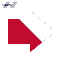 Heskins PermaRoute ZN0050 formskåret retningspil 90 mm til 5S gulvafmærkning - IC Safety