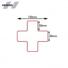 PermaRoute X-kryds 150x150 mm ZN0022 gulvmarkering til 5S lager