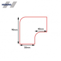 PermaRoute 90 graders vinkel ZN0063 til 50mm gulvmarkering hos IC Safety