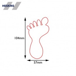 Heskins PermaRoute ZN0010 selvklæbende fodaftryk 57x104 mm til 5S gulvmarkering