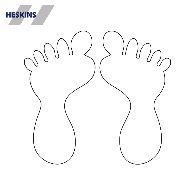Heskins PermaRoute ZN0010 selvklæbende fodaftryk 57x104 mm til 5S gulvmarkering