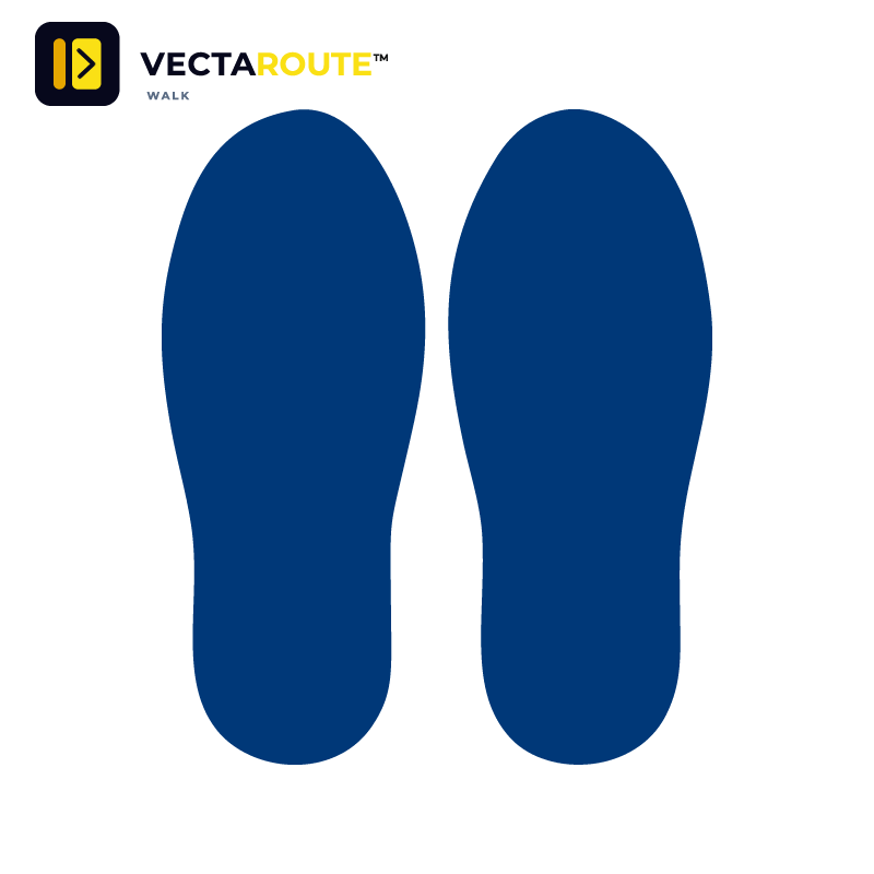 Heskins Vecta Safety VectaRoute ZN0016 selvklæbende støvleaftryk til gulvafmærkning 300x120 mm
