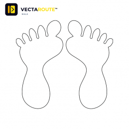 VectaRoute ZN0010 selvklæbende fodaftryk 57x104 mm til 5S gulvmarkering