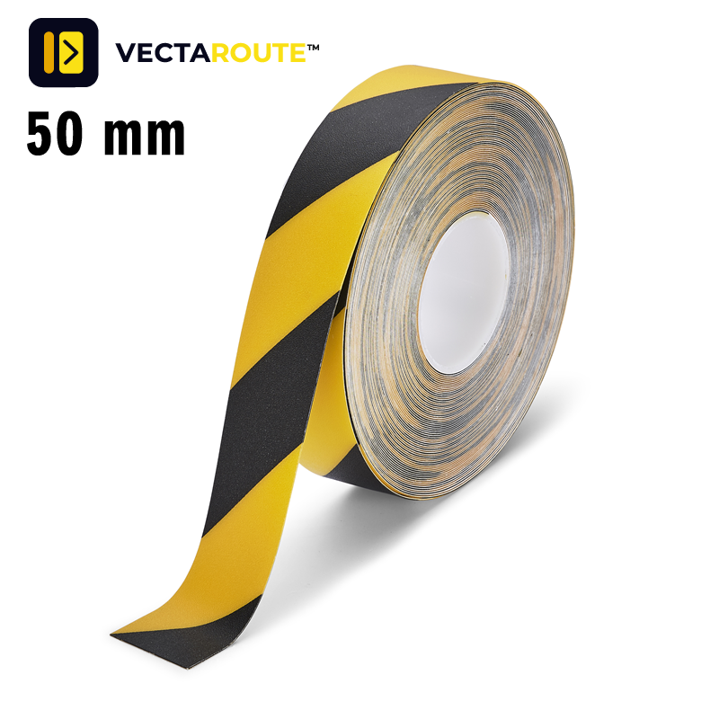 VectaRoute PermaRoute H6903D gul og sort advarselstape rulle 0.96mm til gulvafmærkning
