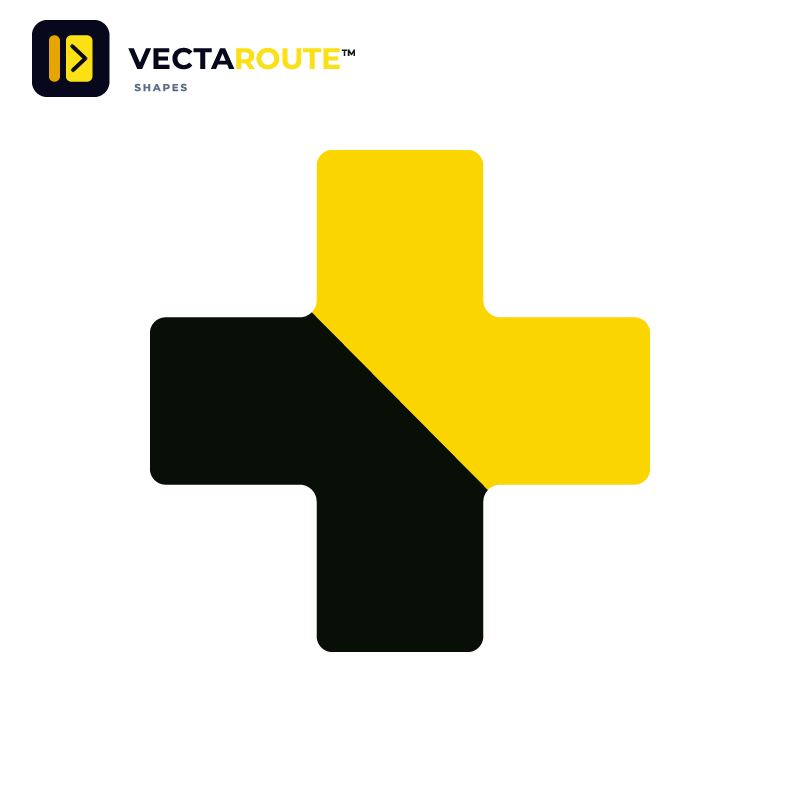 VectaRoute X-kryds 150x150 mm ZN0022 gulvmarkering til 5S lager