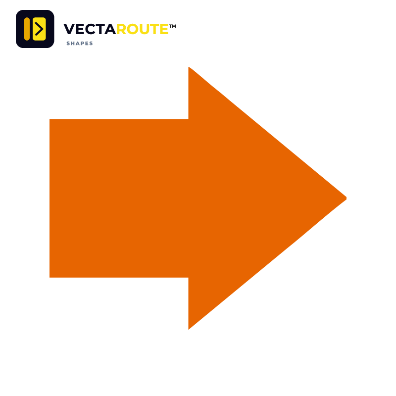 VectaRoute PermaRoute ZN0050 formskåret retningspil 90 mm til 5S gulvafmærkning - IC Safety