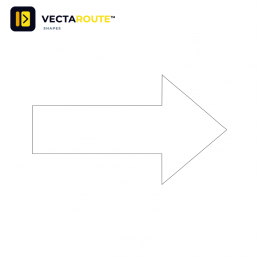 VectaRoute ZN0333 ekstra stor retningspil 1000 x 565 mm til gulvafmærkning