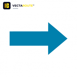 VectaRoute® stor pil (300 x 230 mm) – slidstærk gulvmarkering til lager og industri.