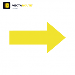VectaRoute® stor pil (300 x 230 mm) – slidstærk gulvmarkering til lager og industri.