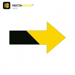 VectaRoute® stor pil (300 x 230 mm) – slidstærk gulvmarkering til lager og industri.