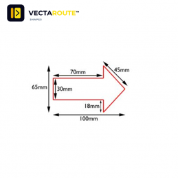 PermaRoute ZN0009 lille gulvmarkering pil 100x65 mm til 5S lagerstyring