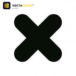 Vecta Route PermaRoute X-kryds 300x300 mm ZN0029 gulvmarkering til 5S lager