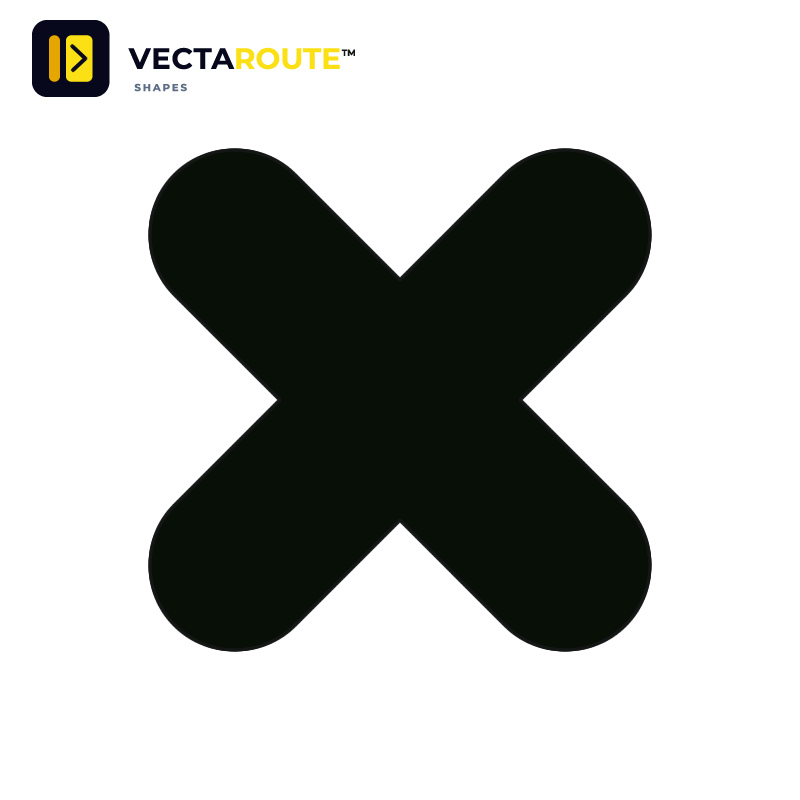 Vecta Route PermaRoute X-kryds 300x300 mm ZN0029 gulvmarkering til 5S lager