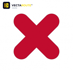 Vecta Route PermaRoute X-kryds 300x300 mm ZN0029 gulvmarkering til 5S lager