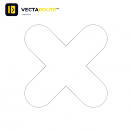 Vecta Route PermaRoute X-kryds 300x300 mm ZN0029 gulvmarkering til 5S lager