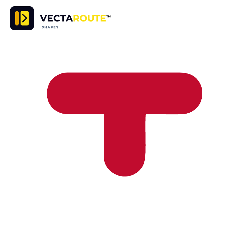 VectaRoute PermaRoute ZN0028 T-stykke gulvmarkering 300x200 mm