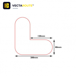 VectaRoute PermaRoute L-formet gulvmarkering 200x200mm ZN0027 til palleplads og 5S opmærkning - IC Safety
