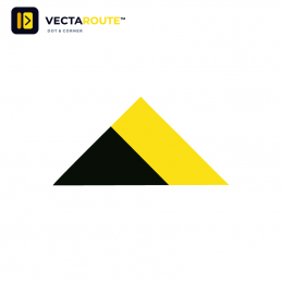 VectaRoute PermaRoute ZN0342 afrundet endestykke til 100 mm gulvmarkeringstape fra IC Safety