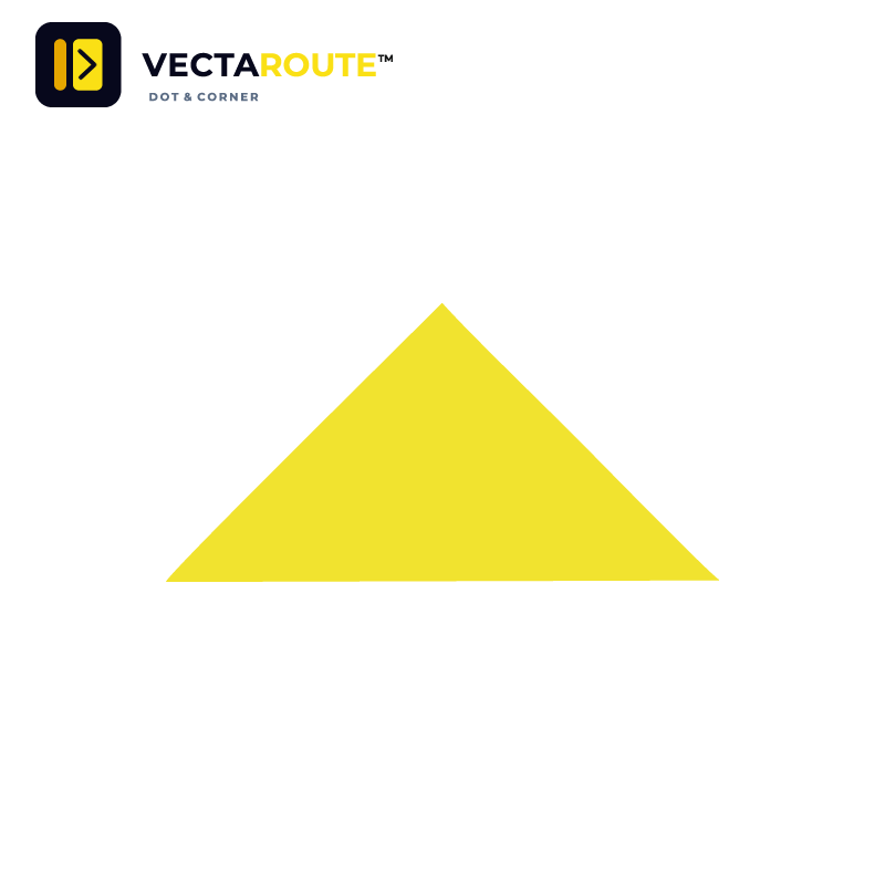 VectaRoute PermaRoute ZN0342 afrundet endestykke til 100 mm gulvmarkeringstape fra IC Safety