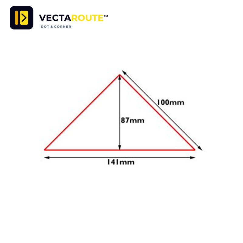 VectaRoute PermaRoute ZN0342 afrundet endestykke til 100 mm gulvmarkeringstape fra IC Safety
