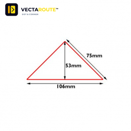 VectaRoute PermaRoute ZN0341 afrundet endeafslutning 105mm til 75mm gulvtape - IC Safety
