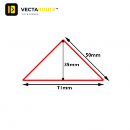 VectaRoute Heskins PermaRoute afrundet endeafslutning 50 mm ZN0157 til gulvafmærkning
