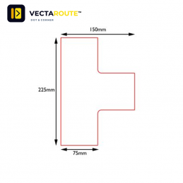 VectaRoute PermaRoute ZN0217 formstanset T-stykke 150 mm til 75 mm gulvlinjer