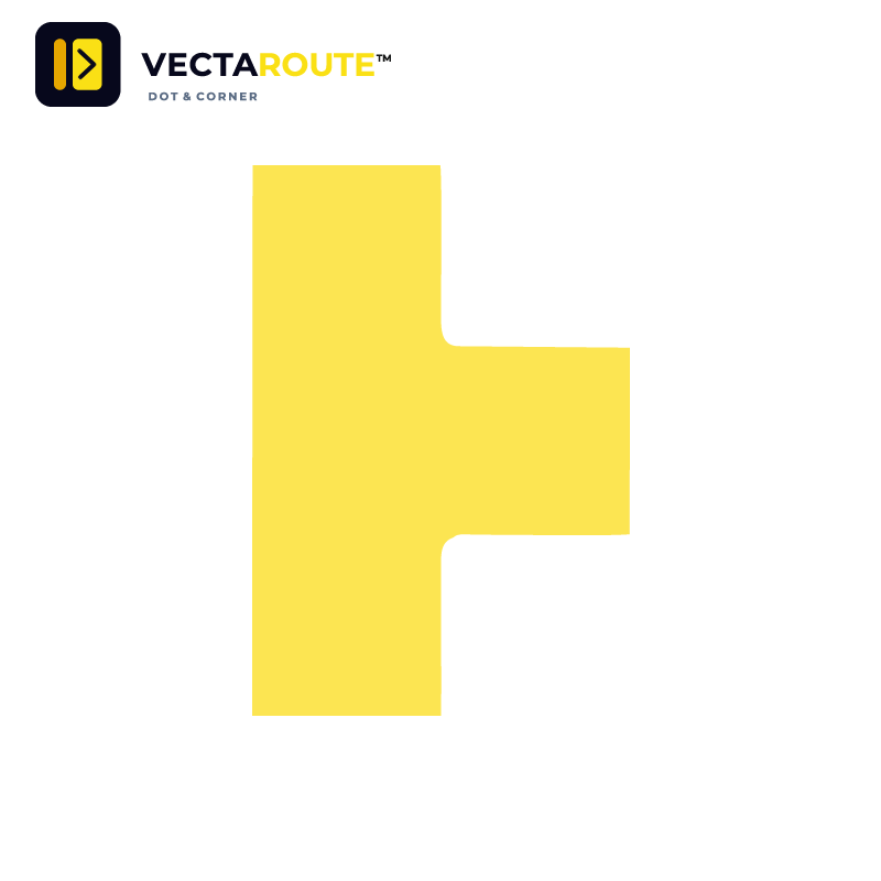 VectaRoute PermaRoute ZN0055 T-stykke samlestykke til 50mm gulvafmærkning gulvtape