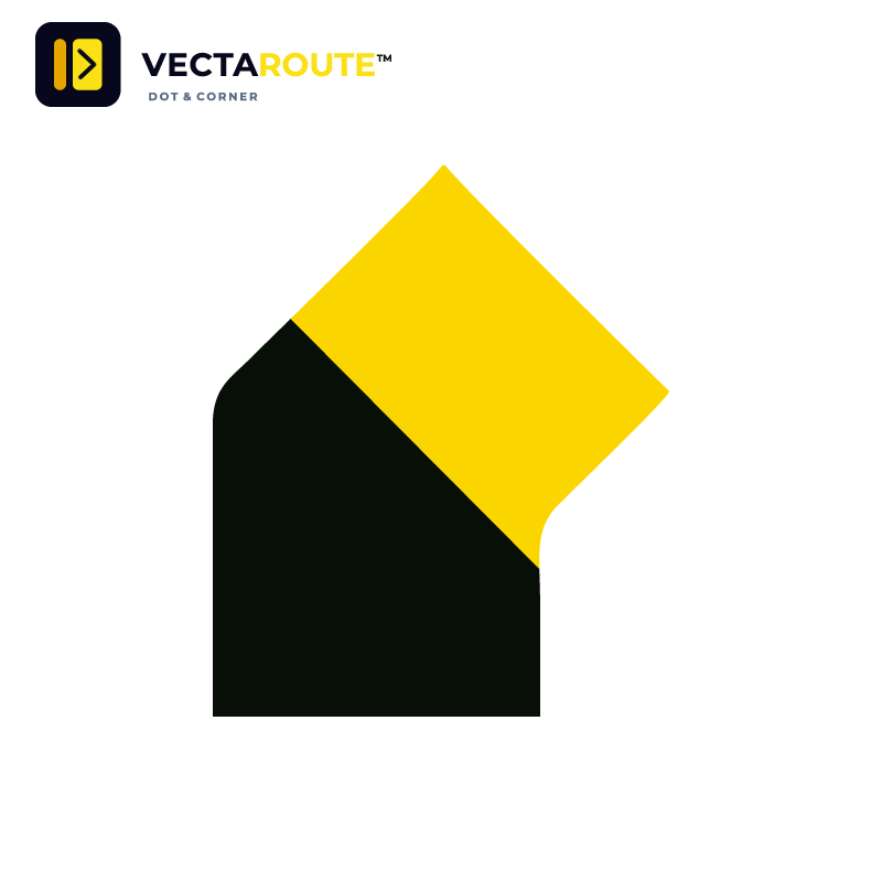 VectaRoute PermaRoute ZN0216 45 graders vinkelhjørne 170 mm til 100 mm gulvmarkeringstape