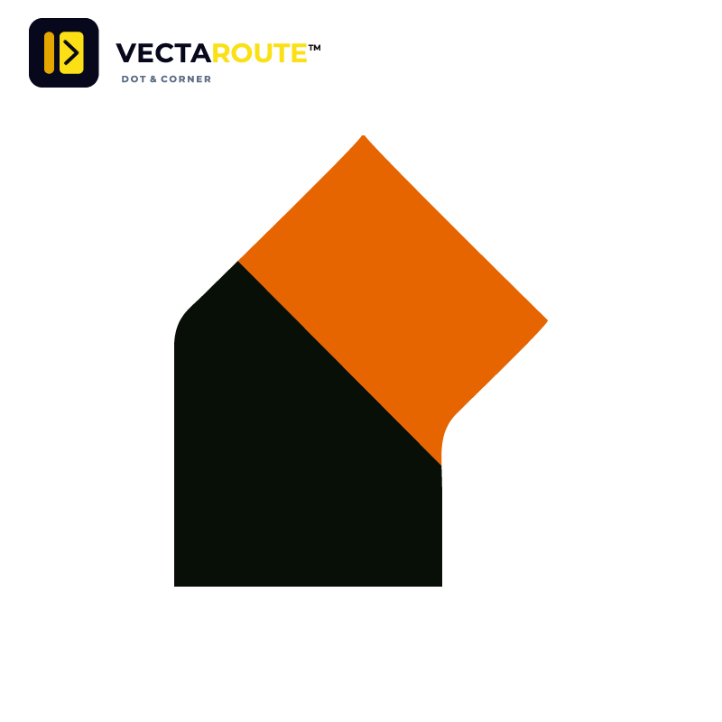 VectaRoute PermaRoute 45 graders vinkel samlestykke 125mm til 75mm gulvtape ZN0215