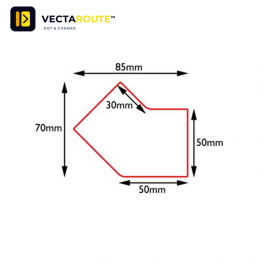 VectaRoute PermaRoute ZN0214 45° hjørne til professionel 5S-gulvafmærkning på lager og værksted.