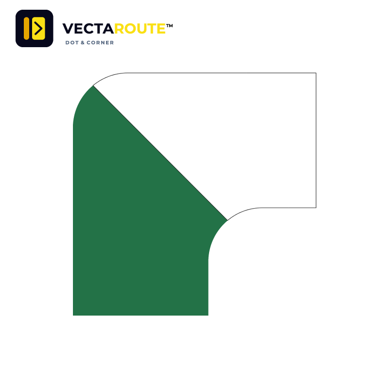 VectaRoute PermaRoute ZN0202 90 graders vinkel gulvafmærkning til 100mm linjer - IC Safety