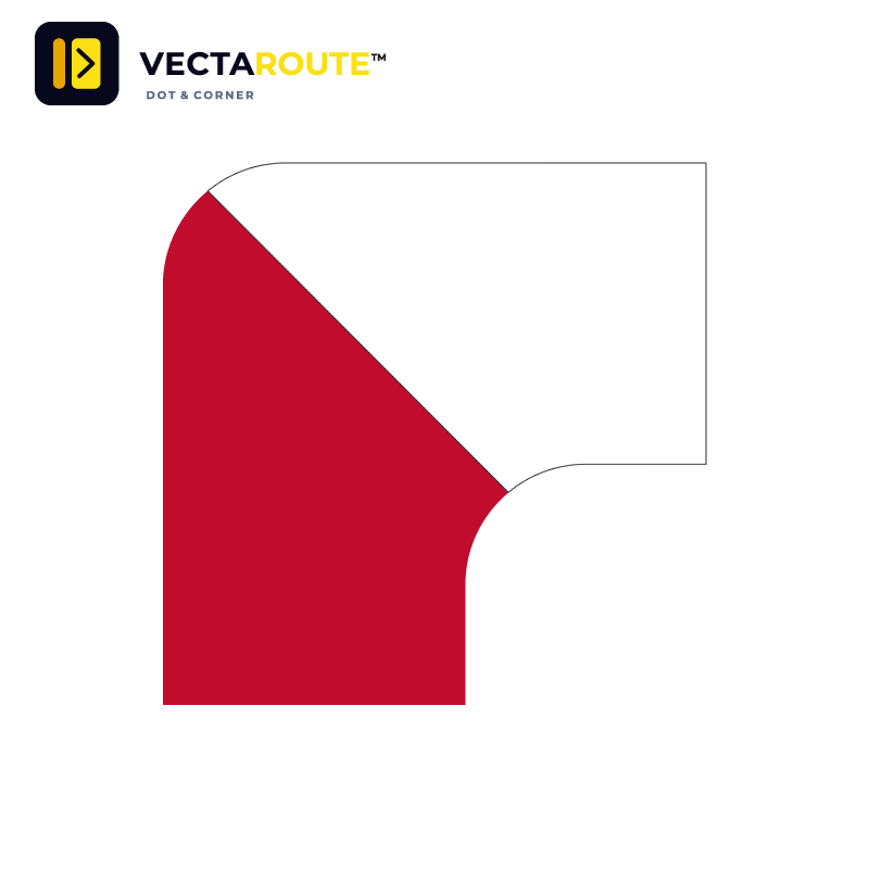 VectaRoute PermaRoute ZN0202 90 graders vinkel gulvafmærkning til 100mm linjer - IC Safety