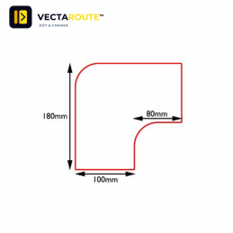 VectaRoute PermaRoute ZN0202 90 graders vinkel gulvafmærkning til 100mm linjer - IC Safety