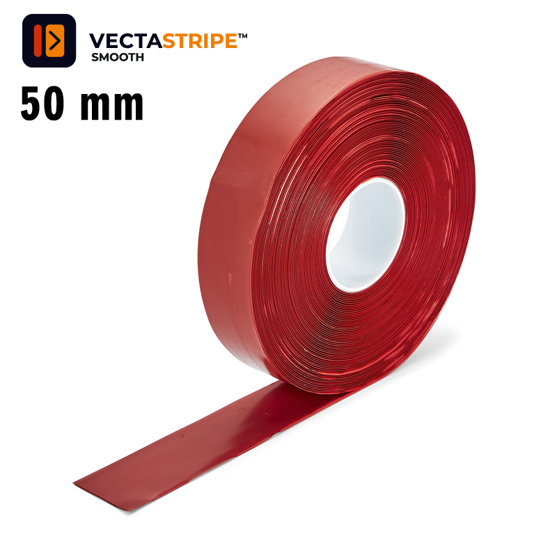 VectaStripe PermaStripe Smooth rød gulvmarkeringstape 1,3 mm H6906R - www.icsafety.dk