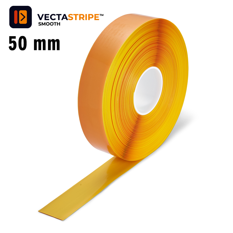 VectaStripe PermaStripe Smooth gul gulvmarkeringstape 1,3 mm H6906V - www.icsafety.dk