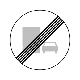 C54 - Ophør af overhaling med lastbil forbudt